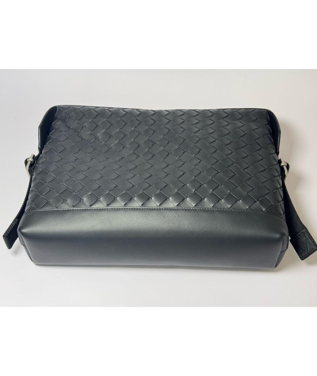 BOTTEGA VENETA Черная кожаная папка для документов, фото 7