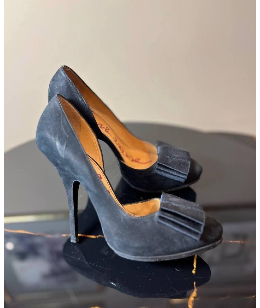 LANVIN Серые нубуковые туфли, фото 7