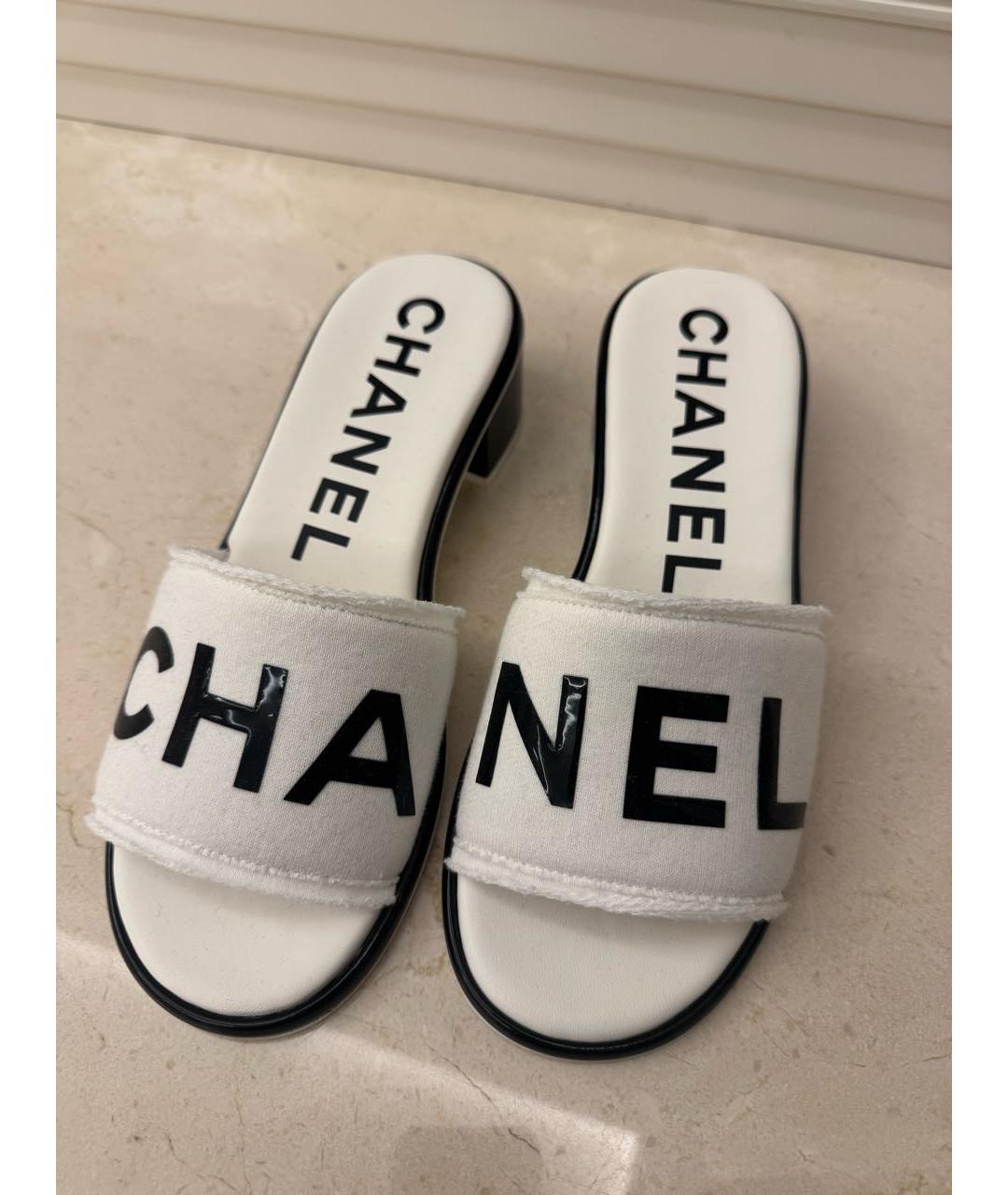 CHANEL Белые мюли, фото 2
