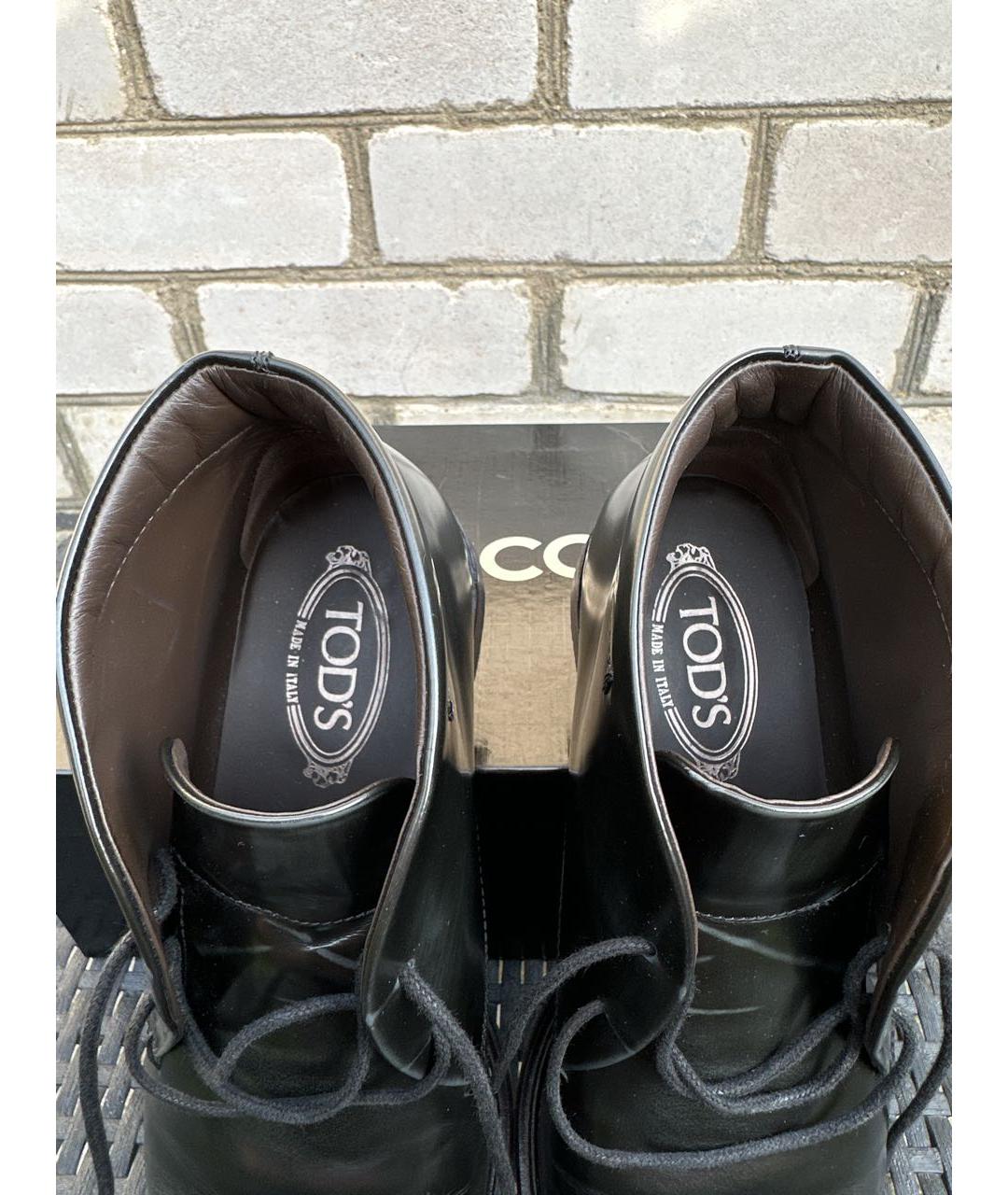 TOD'S Черные кожаные туфли, фото 7