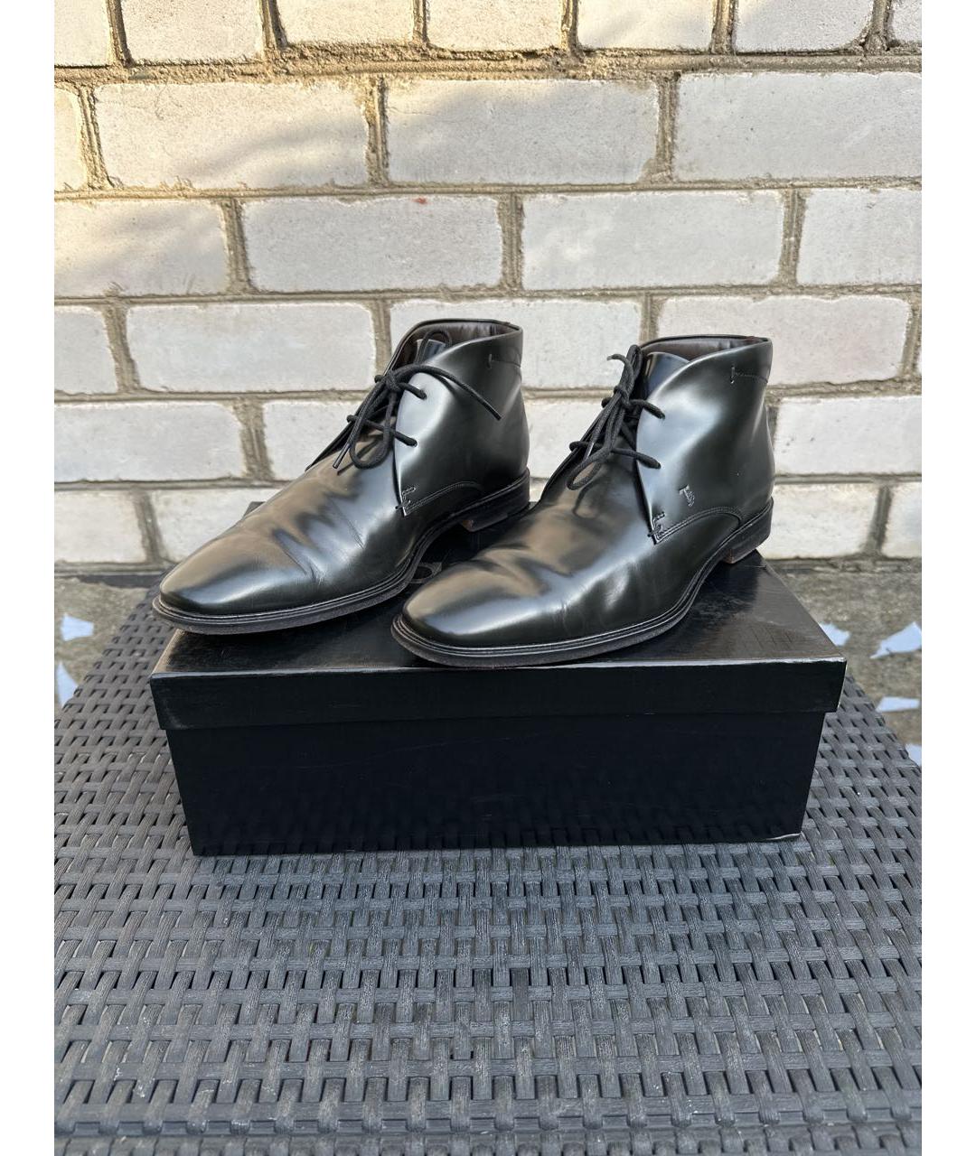 TOD'S Черные кожаные туфли, фото 2