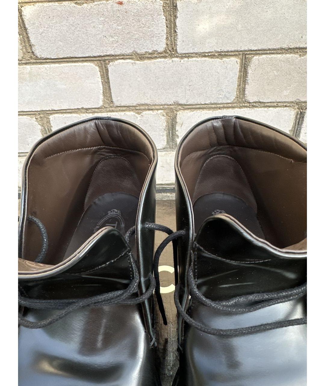 TOD'S Черные кожаные туфли, фото 6