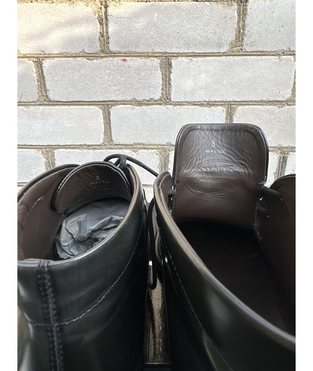 TOD'S Черные кожаные туфли, фото 5
