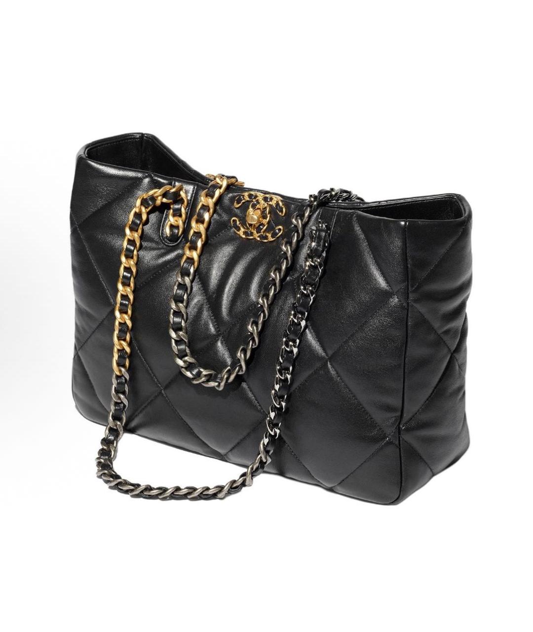 CHANEL Черная кожаная сумка тоут, фото 2