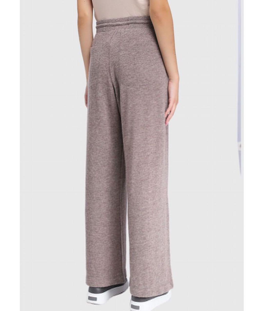 MAX MARA Бежевые шерстяные брюки широкие, фото 2