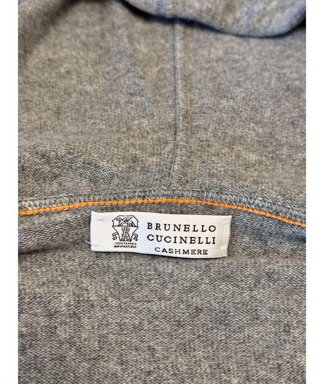 BRUNELLO CUCINELLI Серая кашемировая жилетка, фото 4