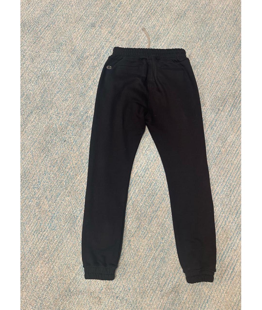 RICK OWENS Черные хлопковые повседневные брюки, фото 2