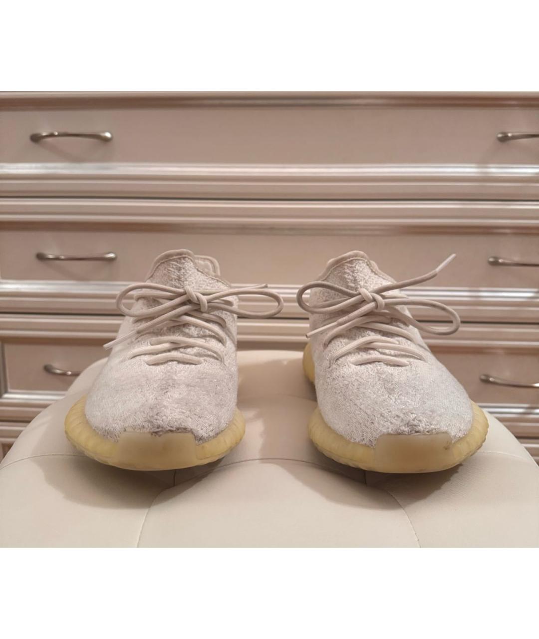 ADIDAS YEEZY Белые замшевые ботинки, фото 2