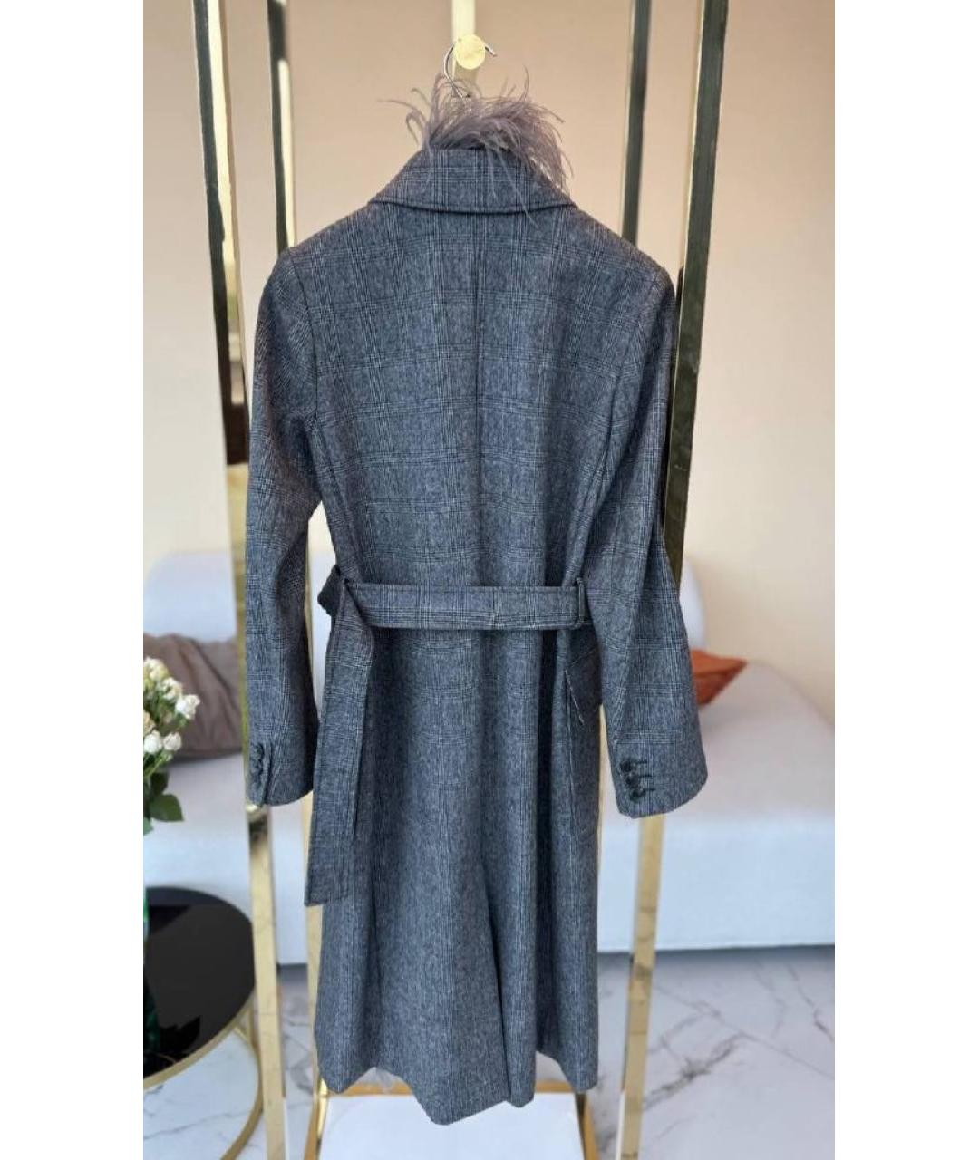 MAX MARA Серое шерстяное пальто, фото 2