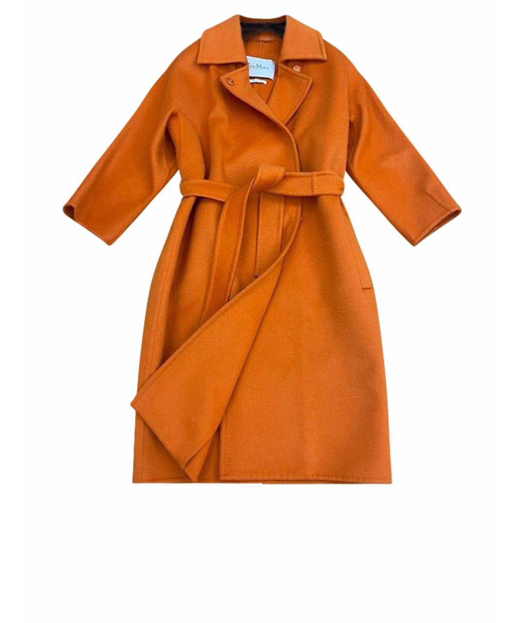 MAX MARA Оранжевое шерстяное пальто, фото 1