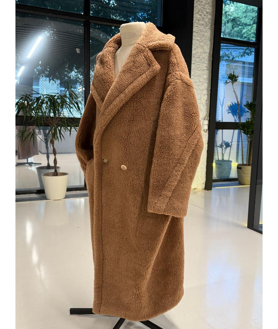 MAX MARA Коричневое шерстяное пальто, фото 4