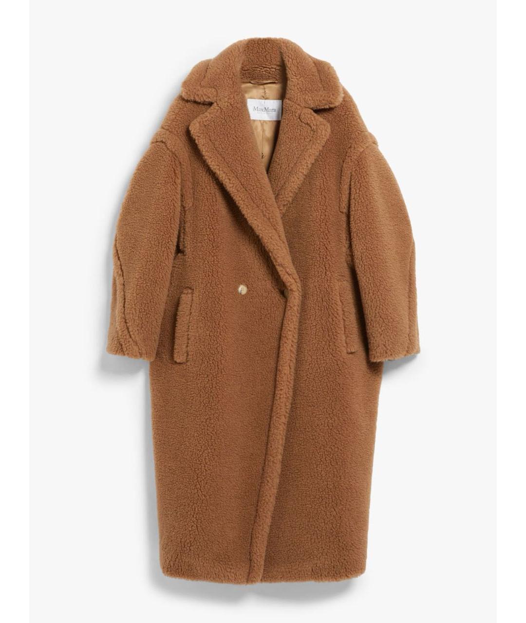 MAX MARA Коричневое шерстяное пальто, фото 9