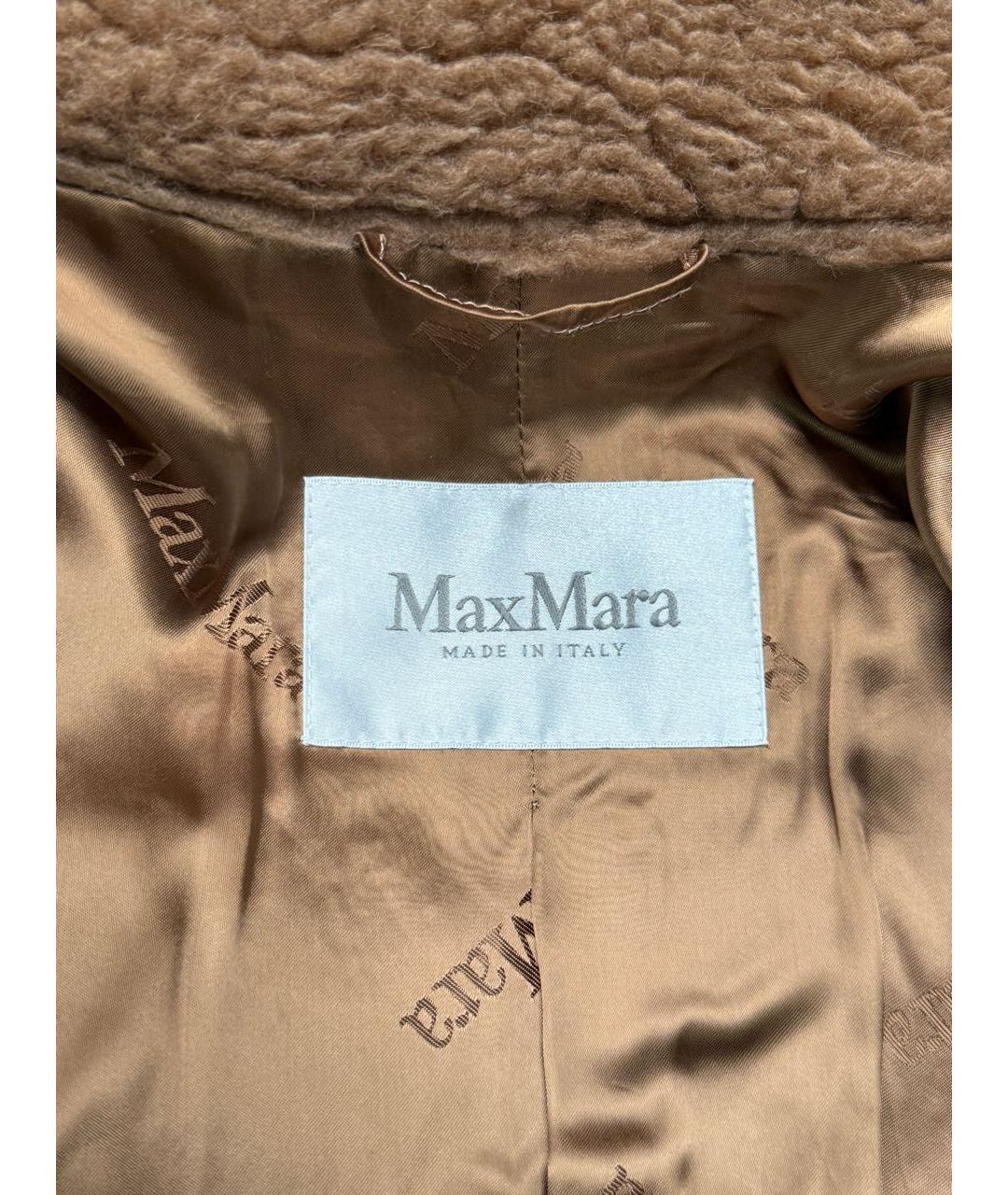 MAX MARA Коричневое шерстяное пальто, фото 3