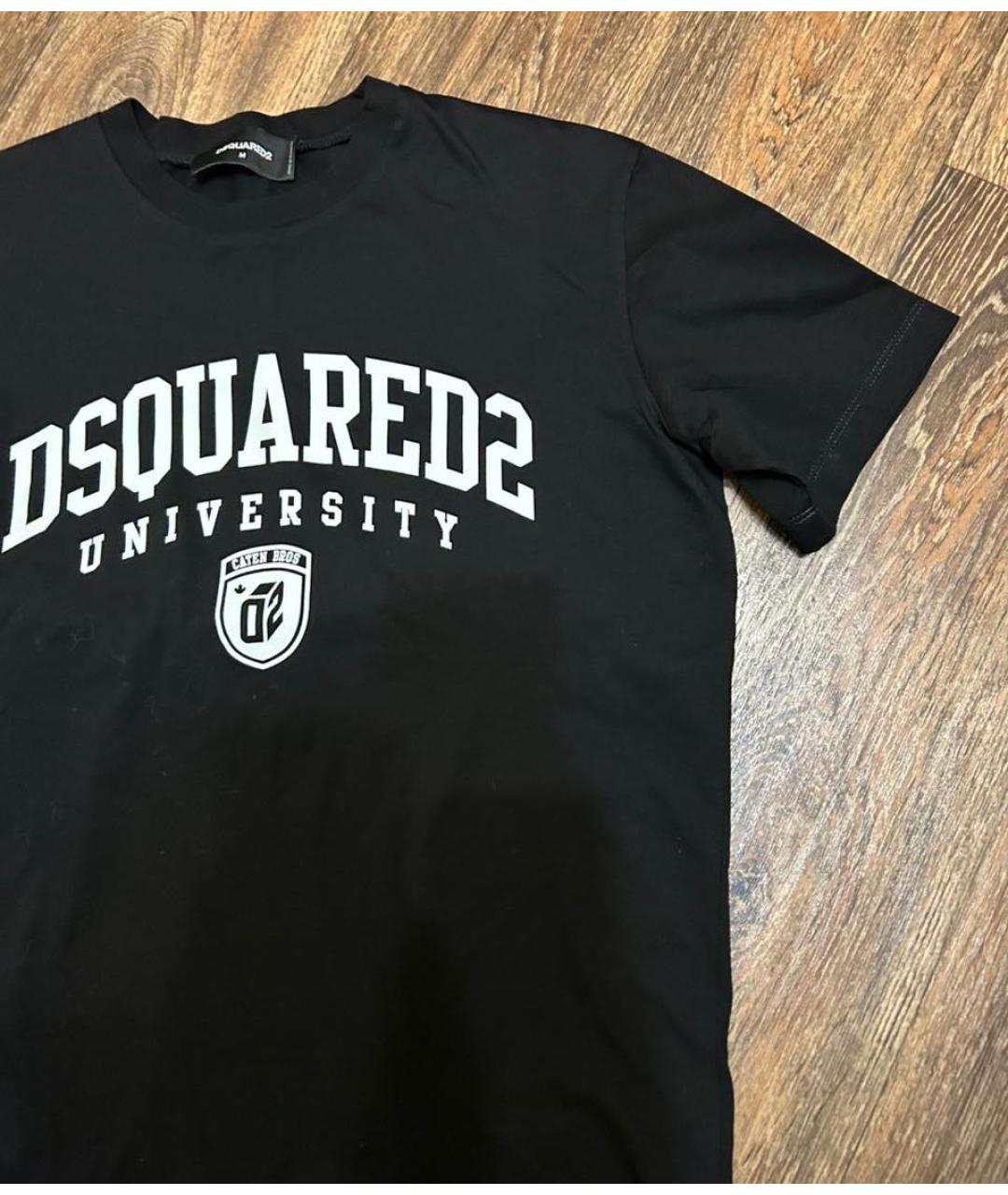 DSQUARED2 Черная хлопковая футболка, фото 4