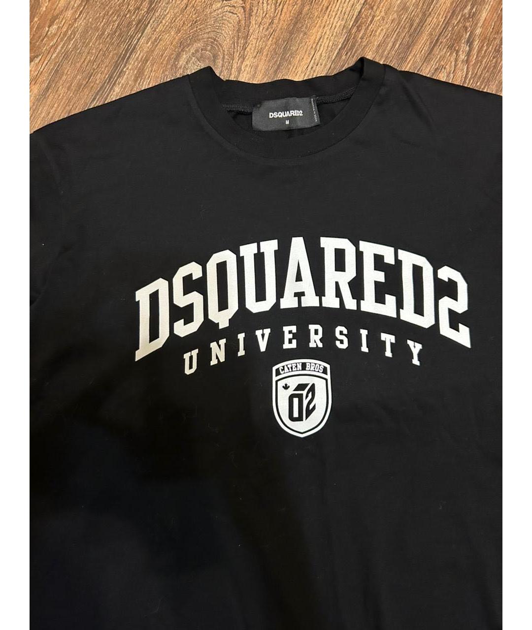 DSQUARED2 Черная хлопковая футболка, фото 2