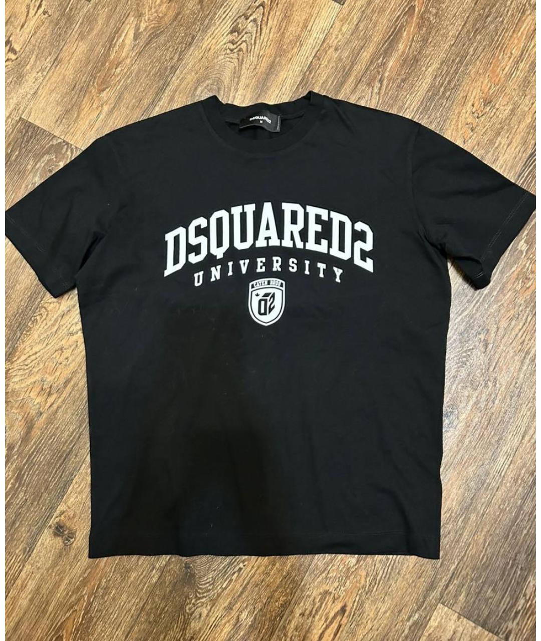 DSQUARED2 Черная хлопковая футболка, фото 8