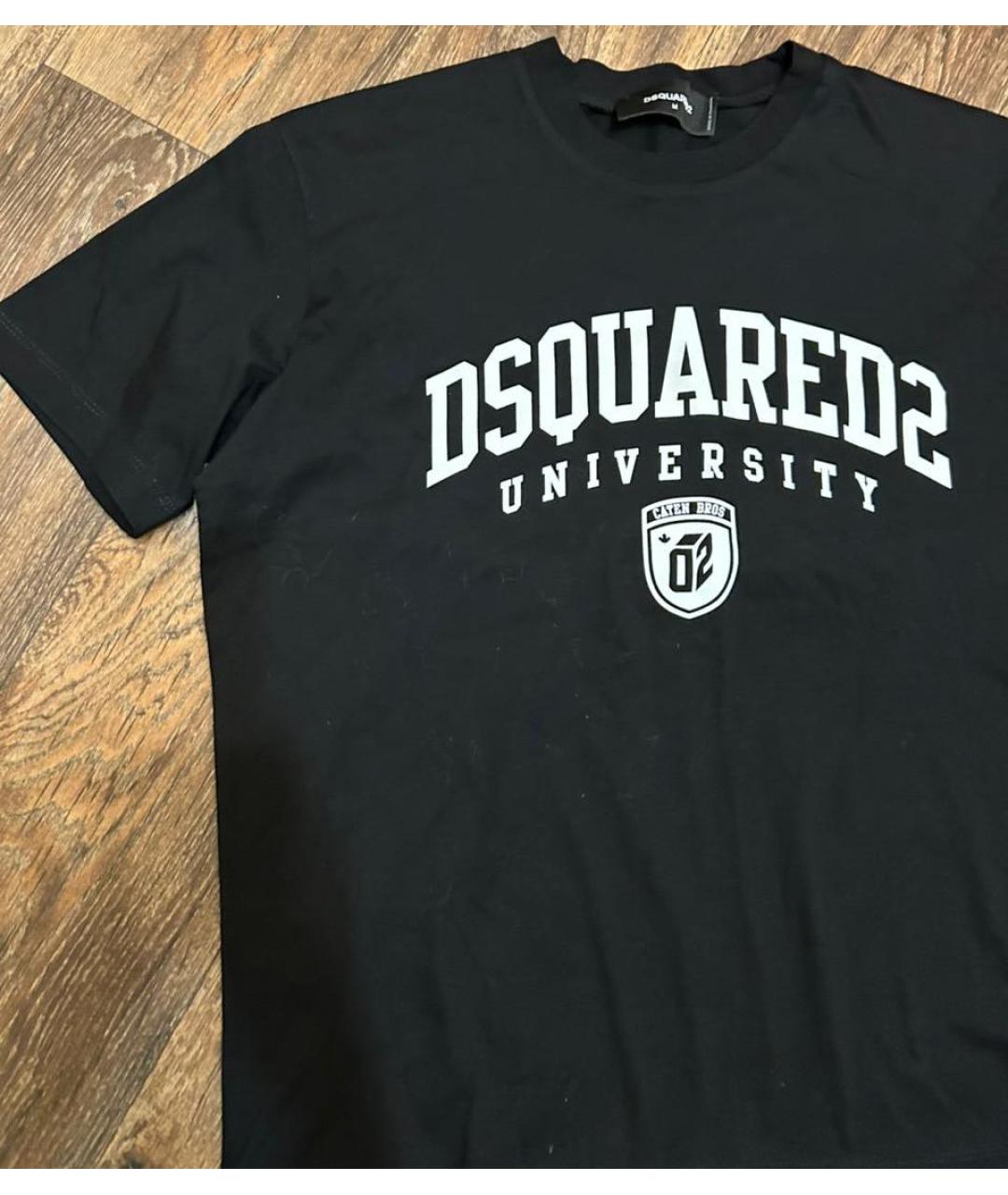 DSQUARED2 Черная хлопковая футболка, фото 5