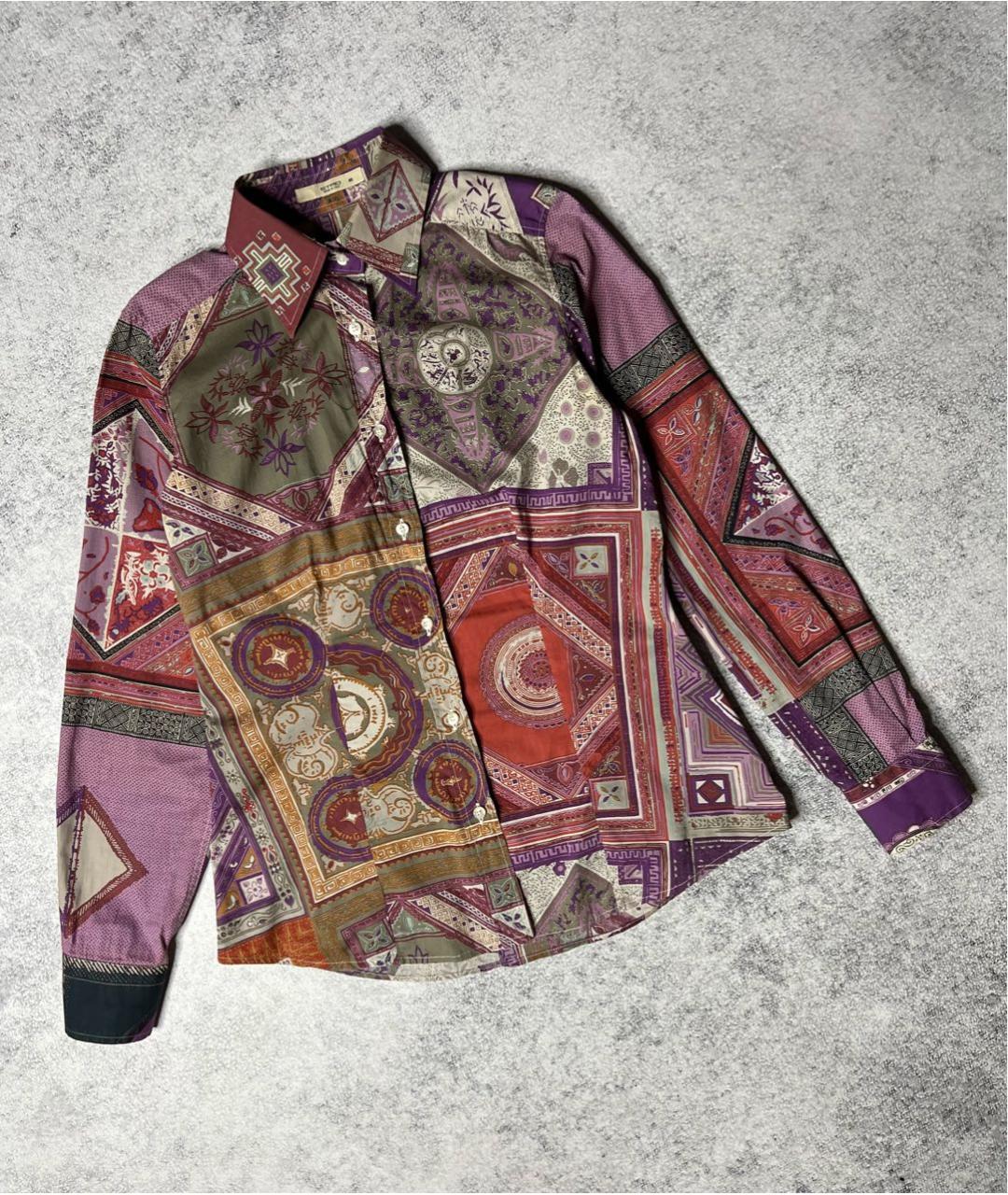 ETRO Мульти хлопко-эластановая рубашка, фото 8
