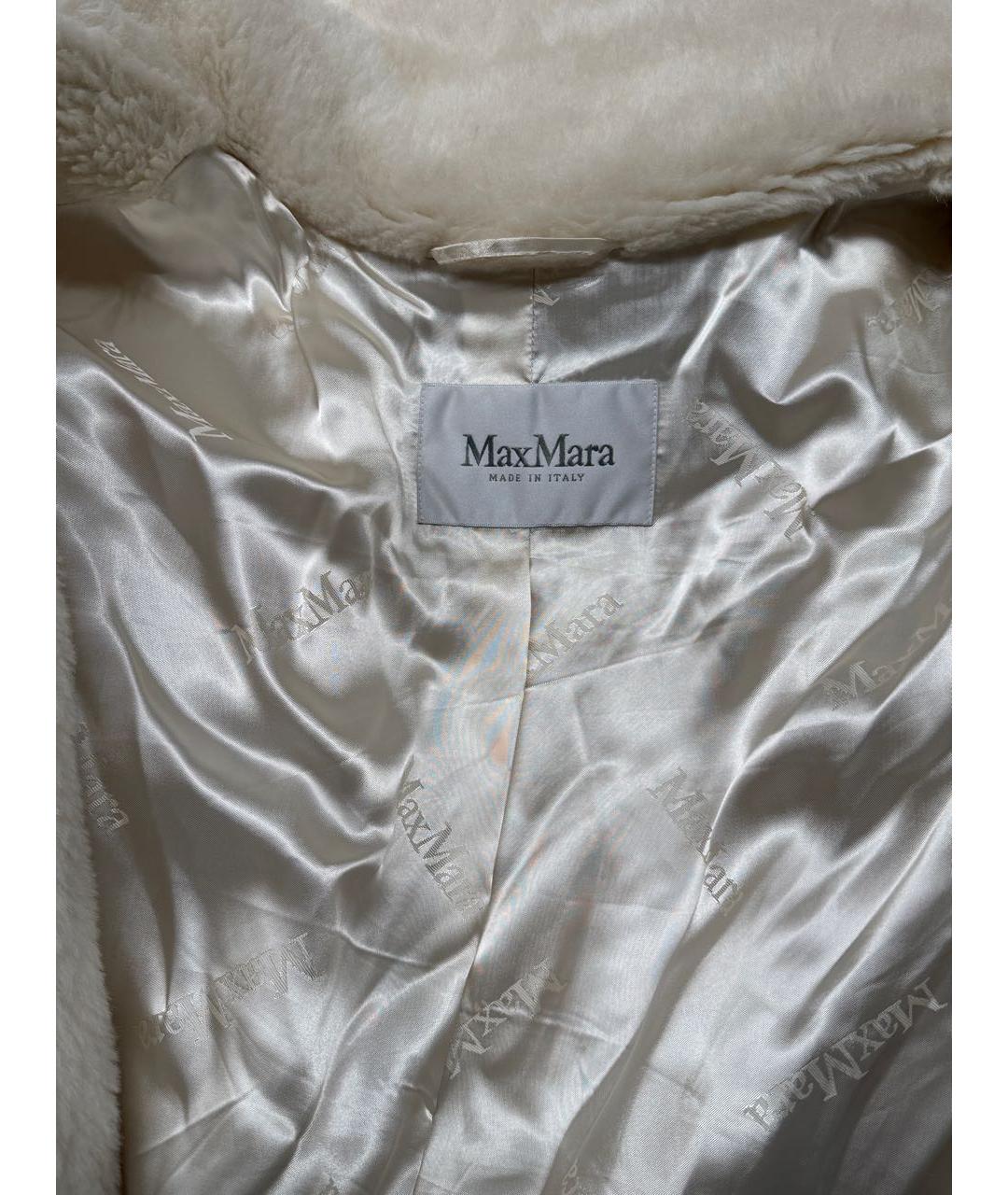 MAX MARA Белое шерстяное пальто, фото 3