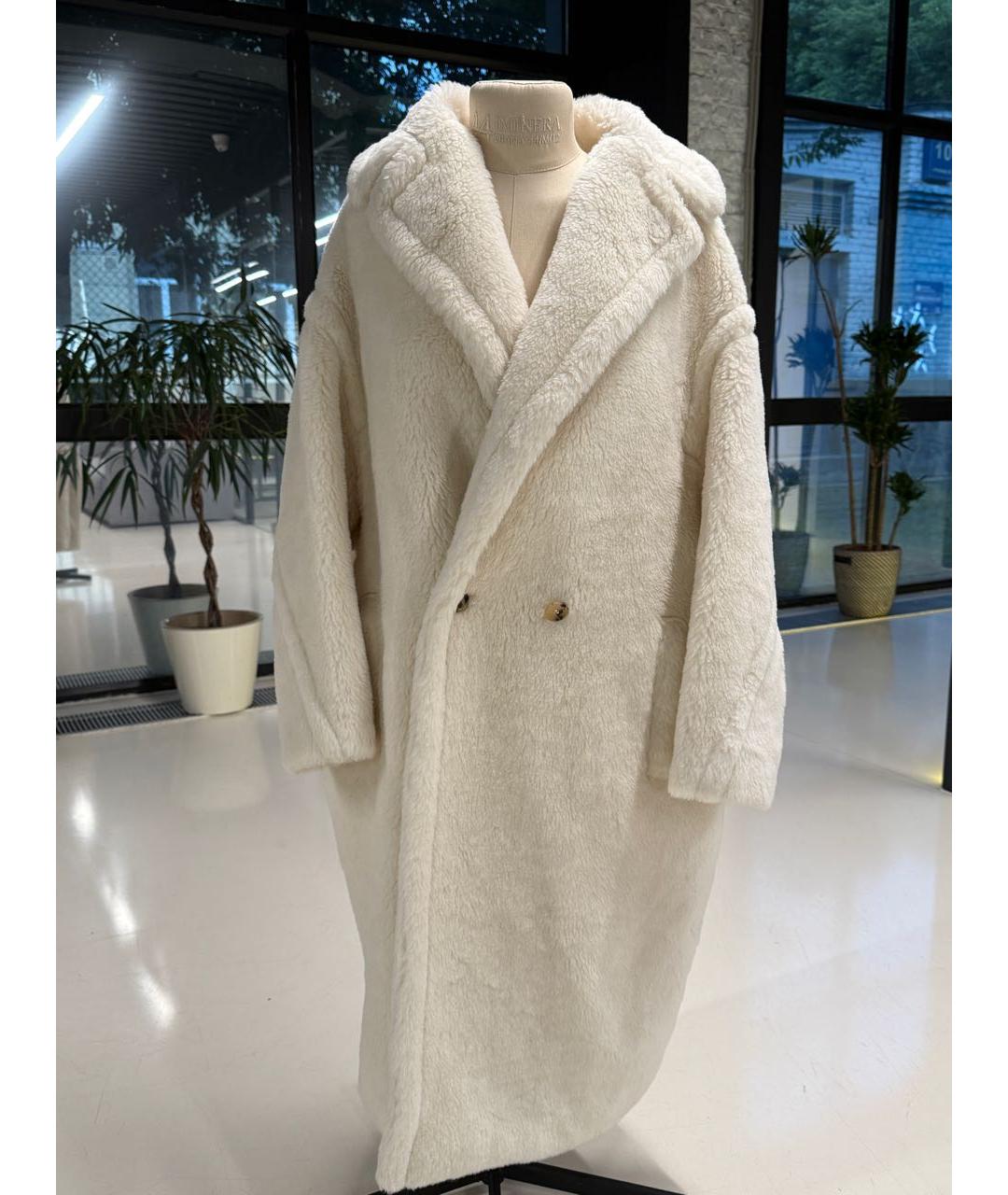 MAX MARA Белое шерстяное пальто, фото 4