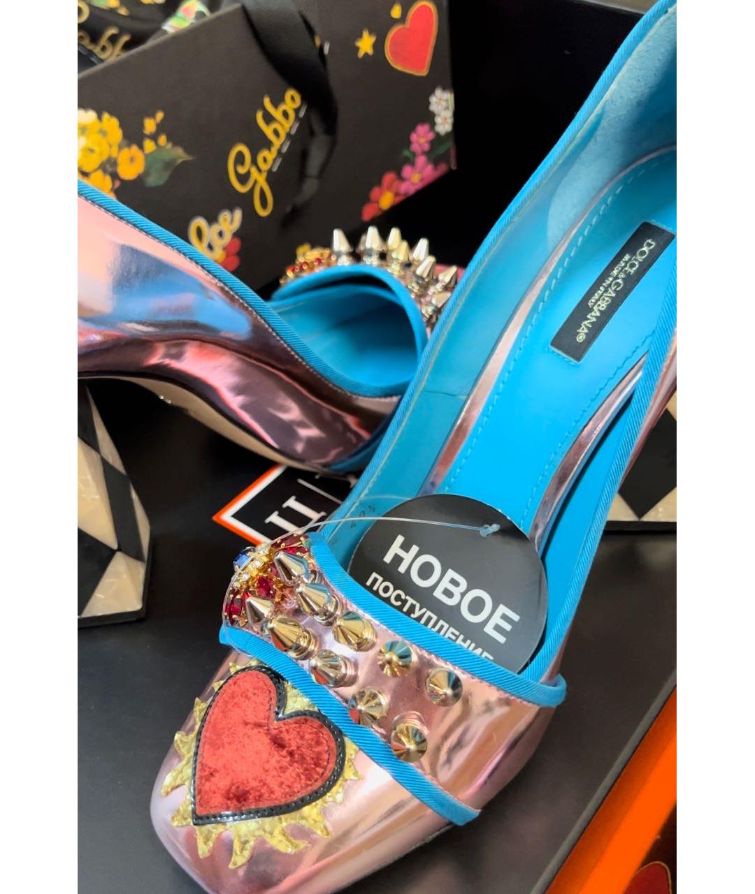 DOLCE&GABBANA Мульти туфли из лакированной кожи, фото 7