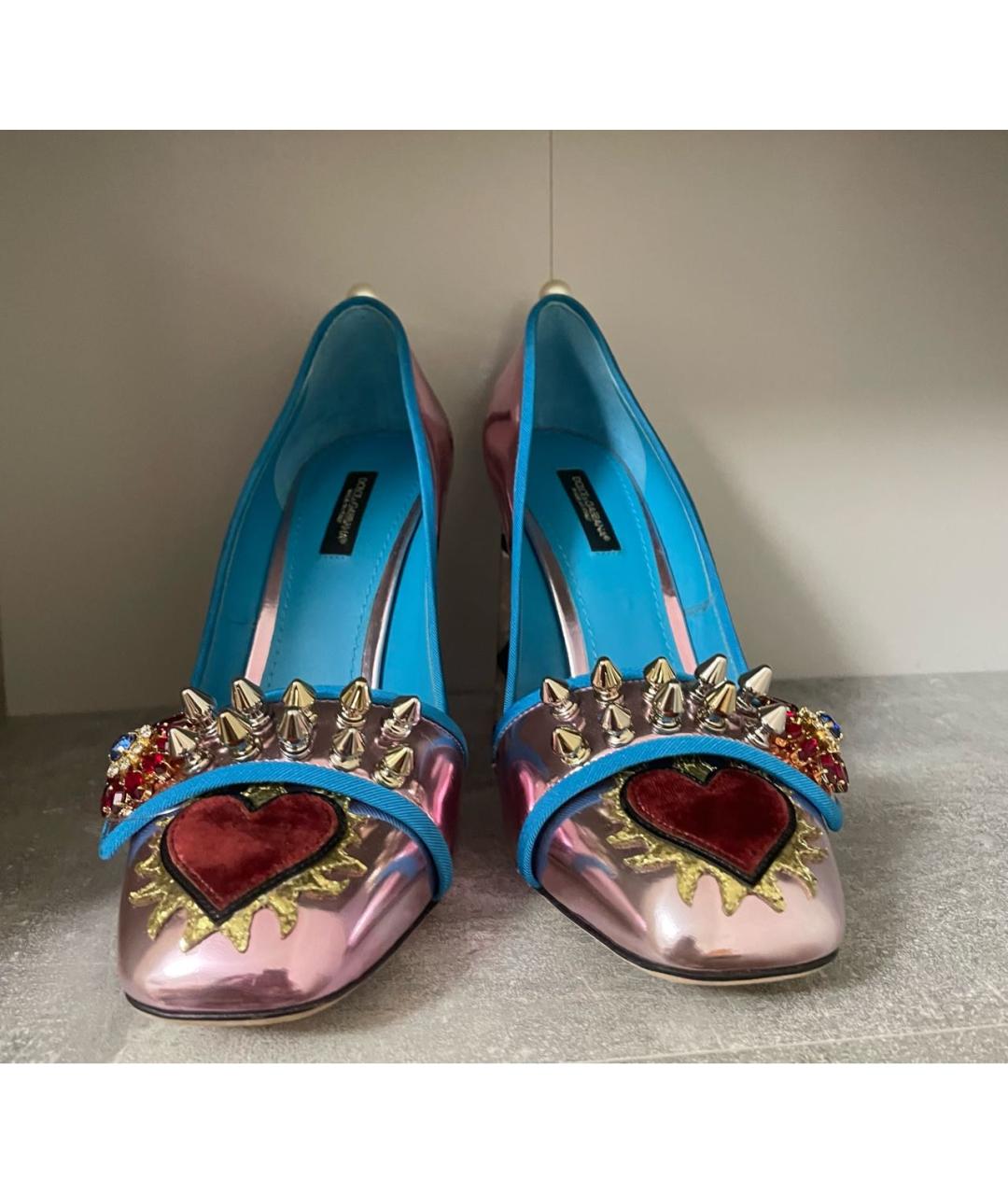 DOLCE&GABBANA Мульти туфли из лакированной кожи, фото 2