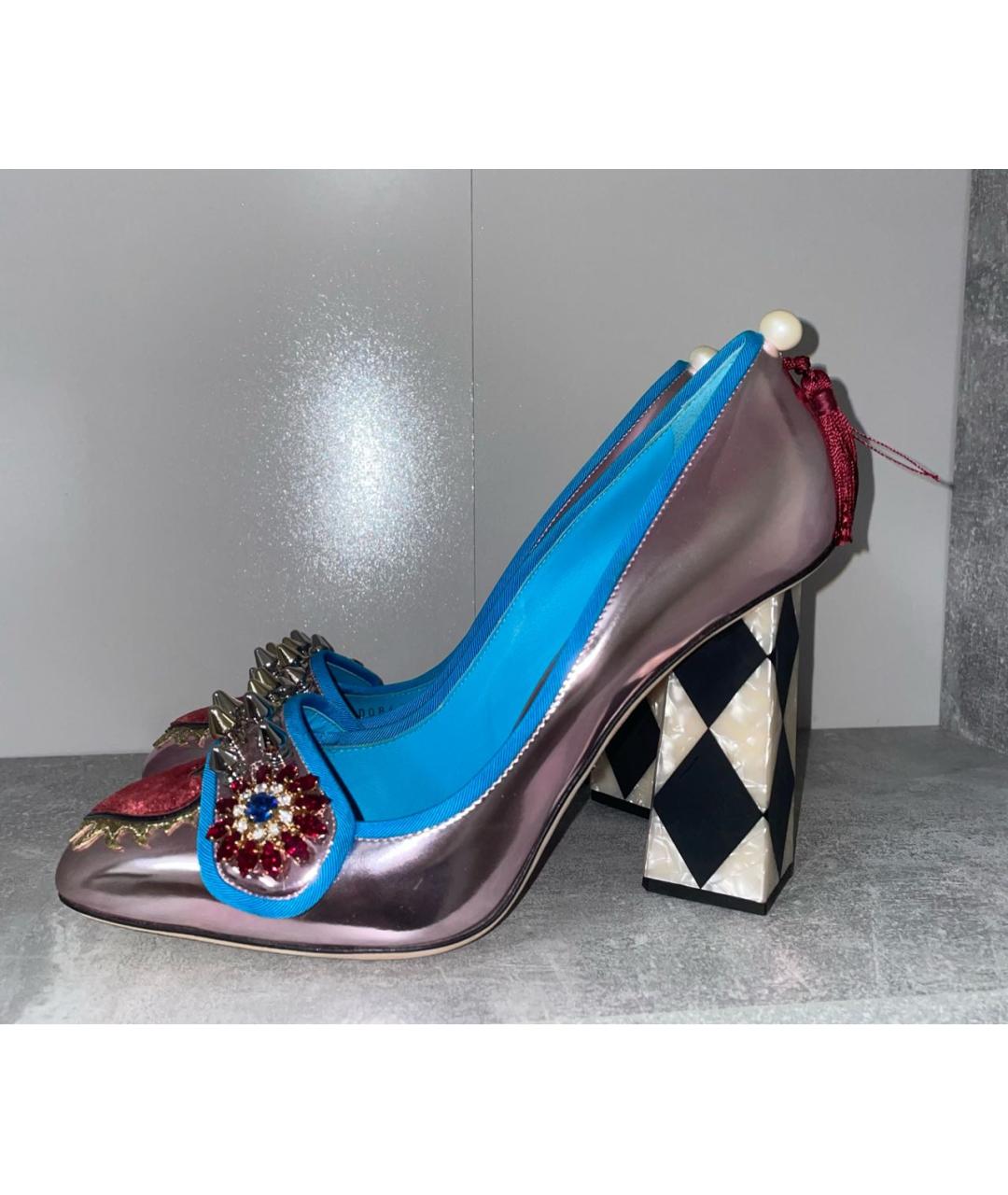 DOLCE&GABBANA Мульти туфли из лакированной кожи, фото 3