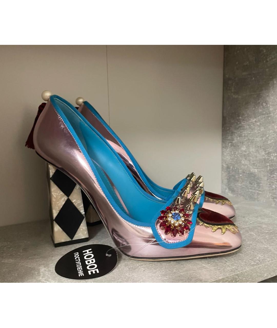 DOLCE&GABBANA Мульти туфли из лакированной кожи, фото 9