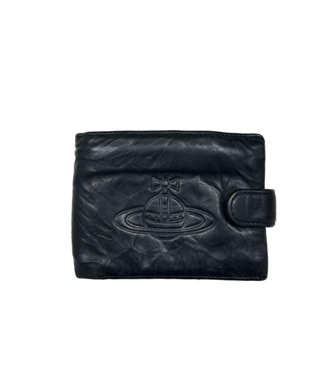 VIVIENNE WESTWOOD Черный кожаный кошелек, фото 1