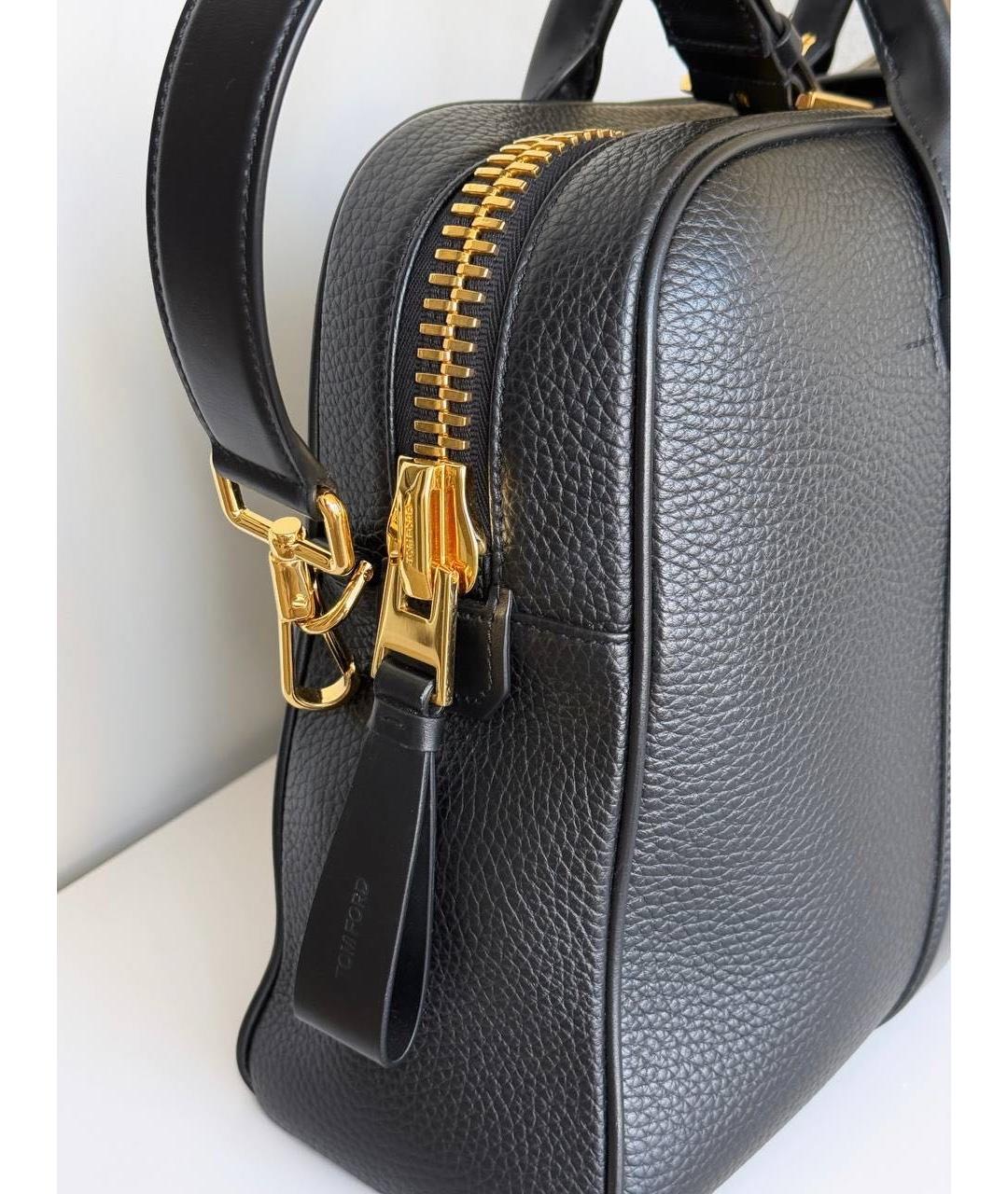 TOM FORD Черный кожаный портфель, фото 4