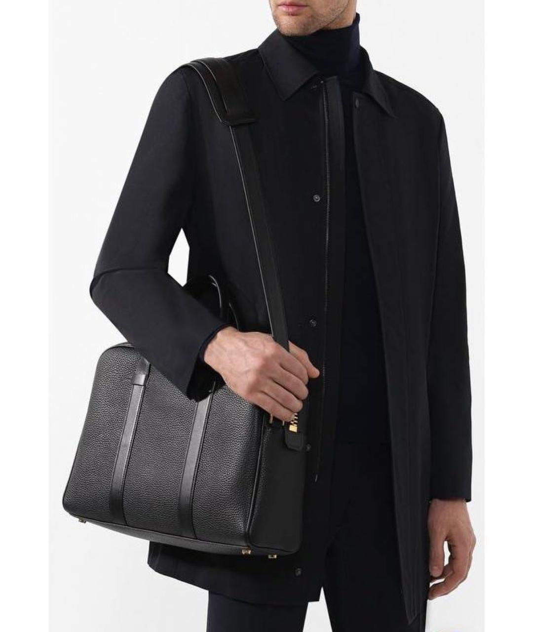 TOM FORD Черный кожаный портфель, фото 7