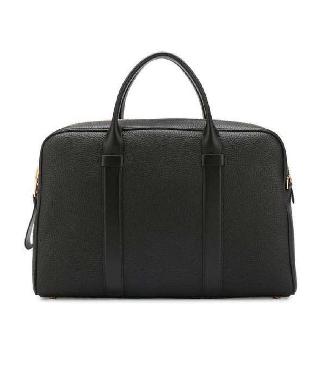 TOM FORD Черный кожаный портфель, фото 1