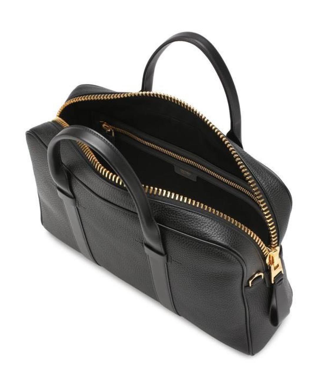 TOM FORD Черный кожаный портфель, фото 6