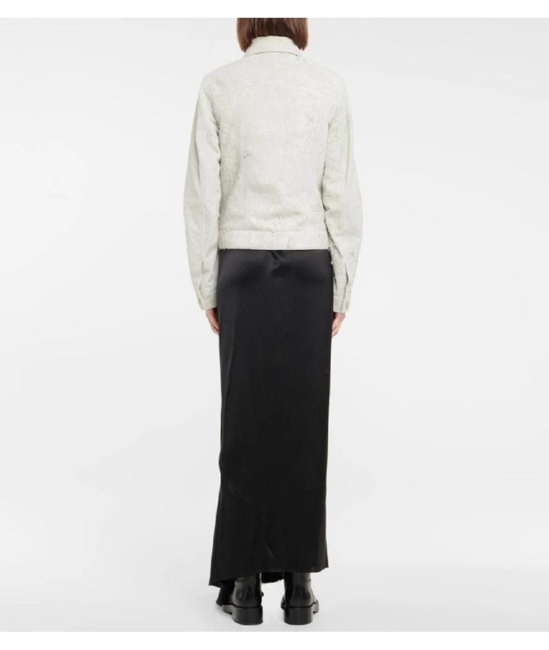 ANN DEMEULEMEESTER Серая кожаная куртка, фото 2