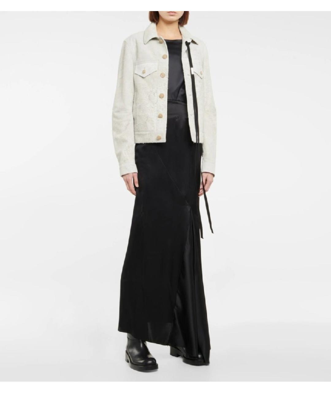 ANN DEMEULEMEESTER Серая кожаная куртка, фото 6