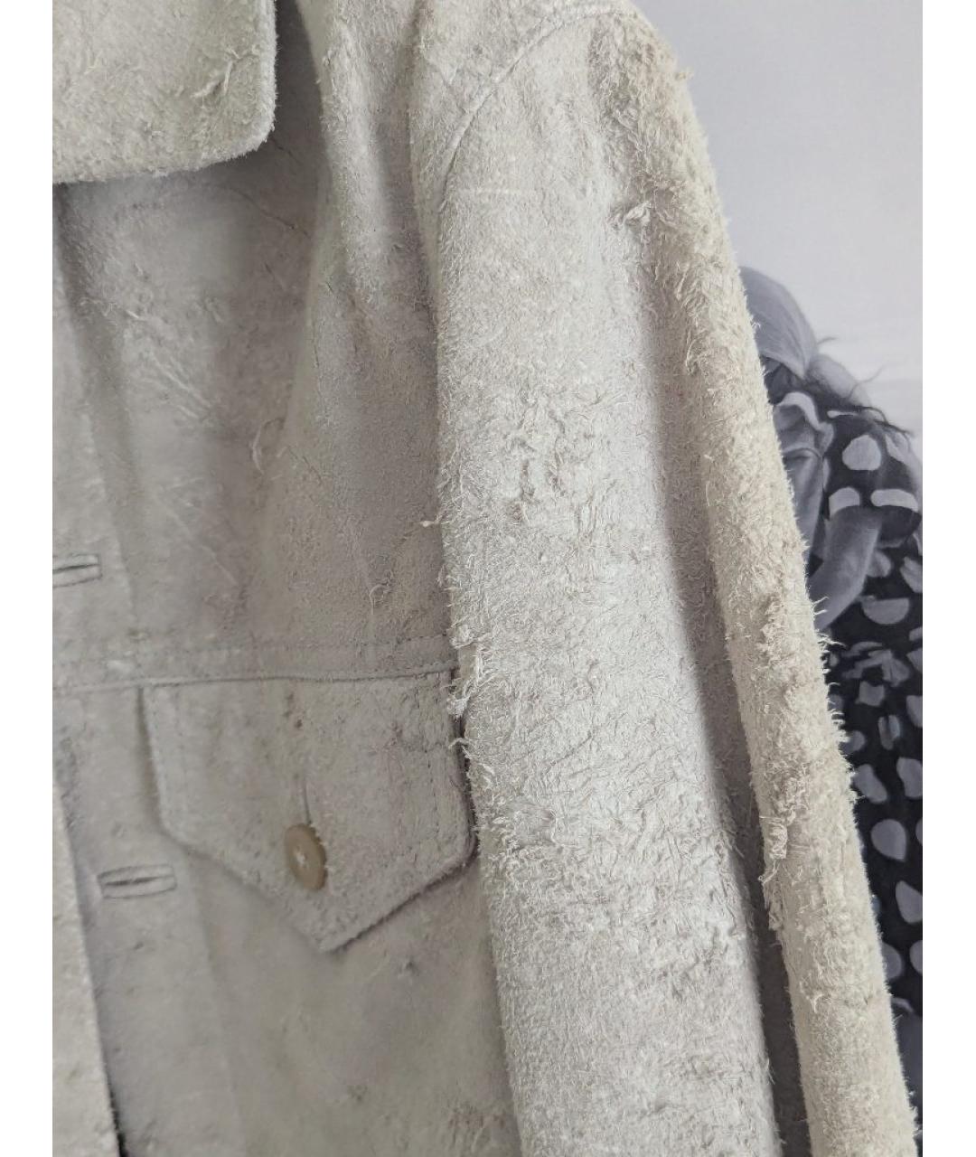 ANN DEMEULEMEESTER Серая кожаная куртка, фото 4