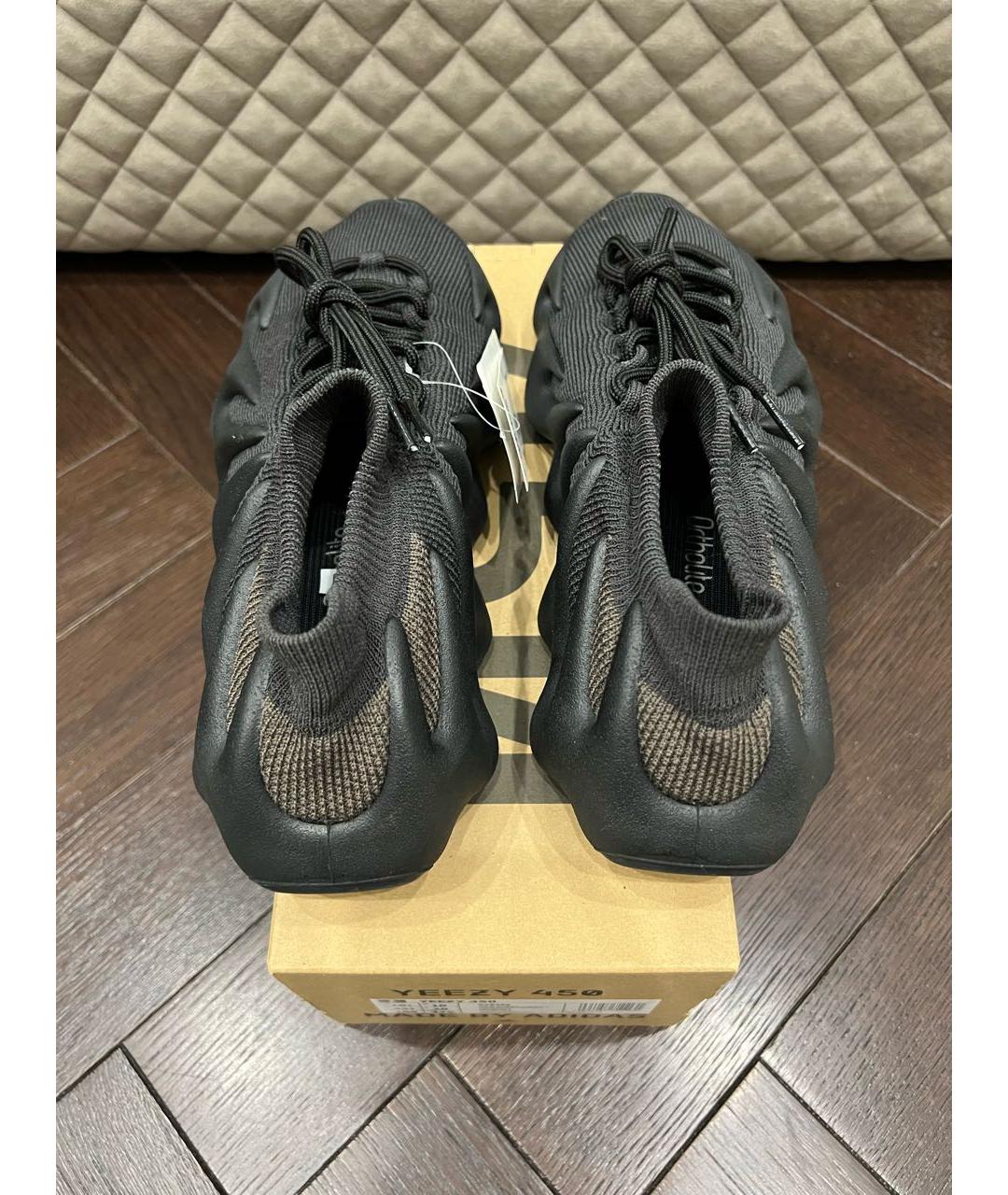 ADIDAS YEEZY Черные текстильные низкие кроссовки / кеды, фото 2