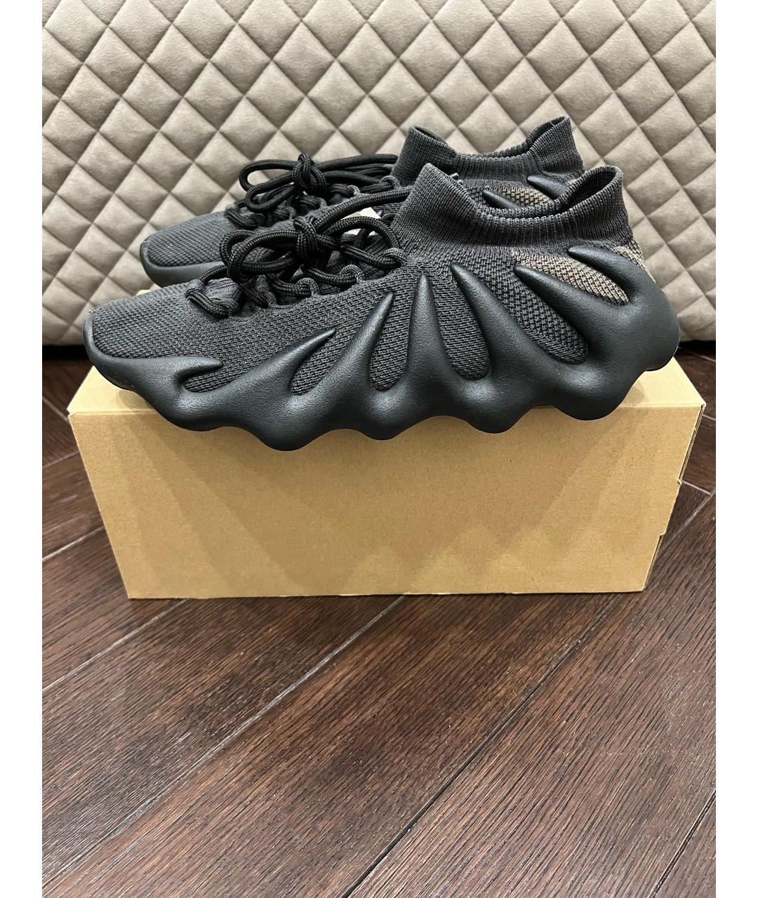 ADIDAS YEEZY Черные текстильные низкие кроссовки / кеды, фото 7