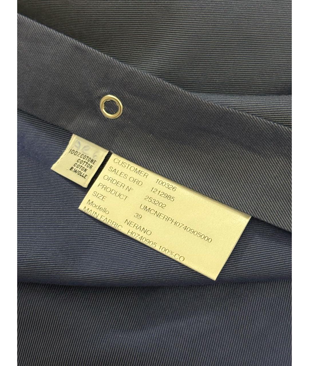 KITON Синяя хлопковая кэжуал рубашка, фото 5