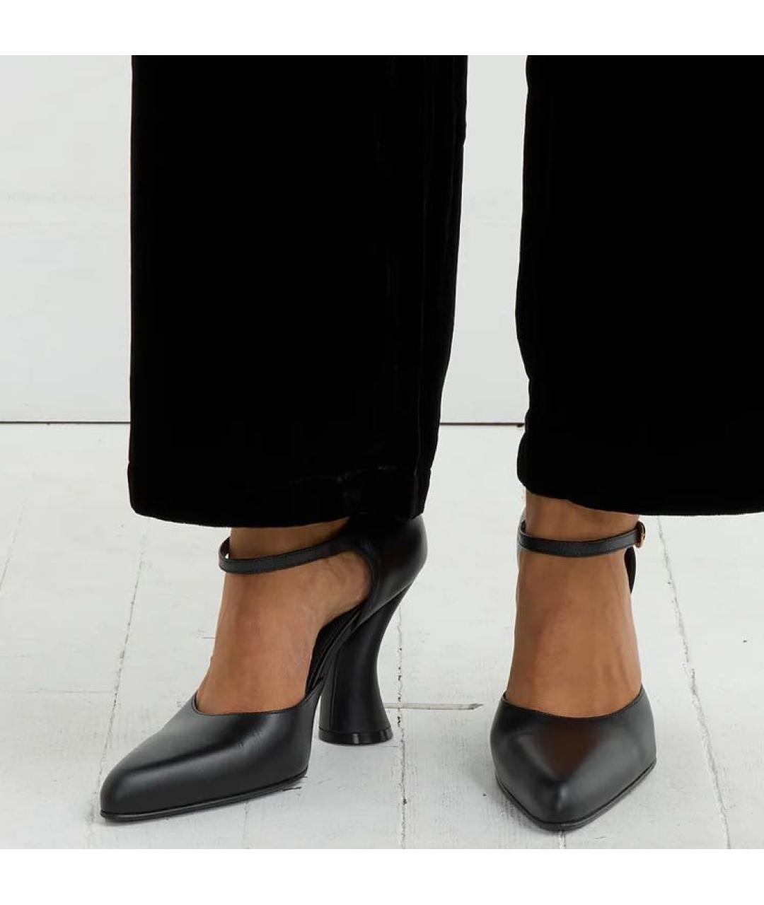 DRIES VAN NOTEN Черные кожаные туфли, фото 5