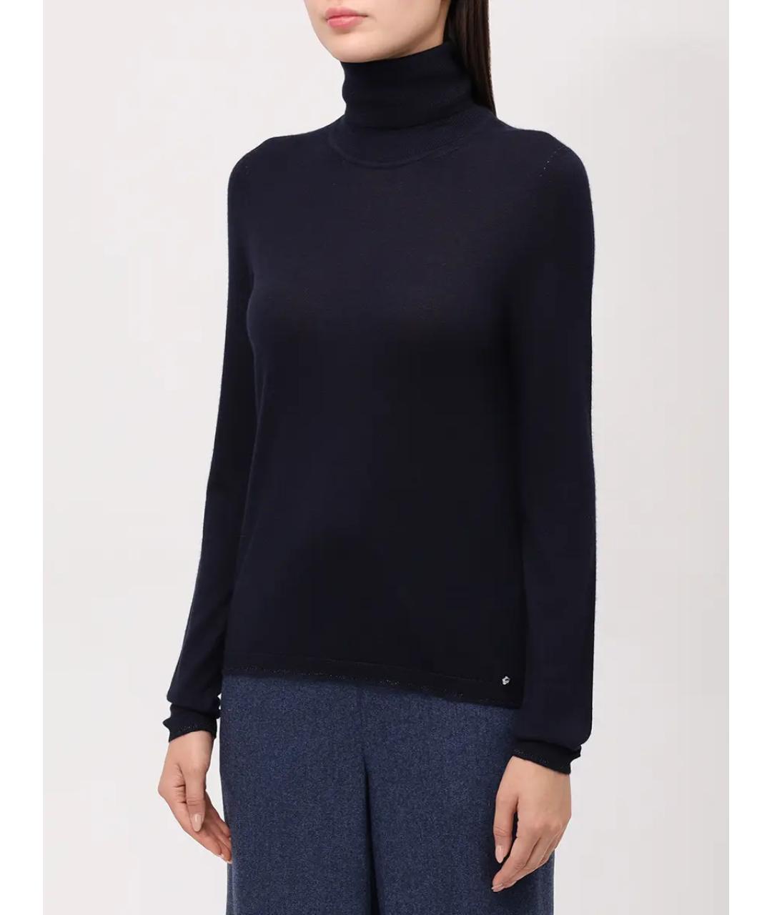 LORENA ANTONIAZZI Темно-синяя кашемировая водолазка, фото 2