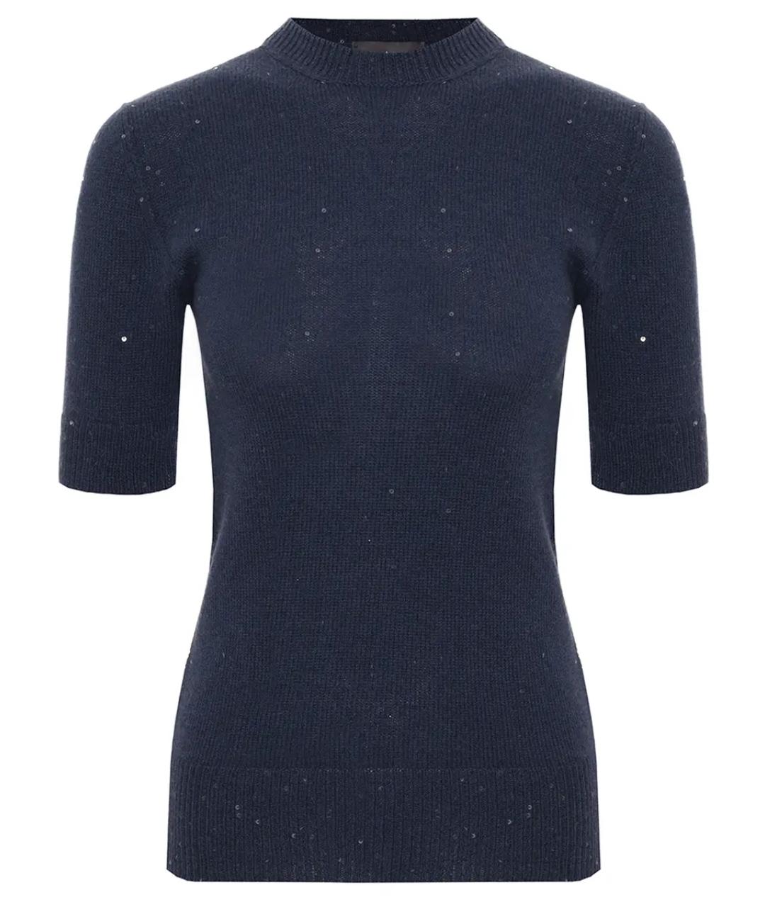 LORENA ANTONIAZZI Синий шерстяной джемпер / свитер, фото 1