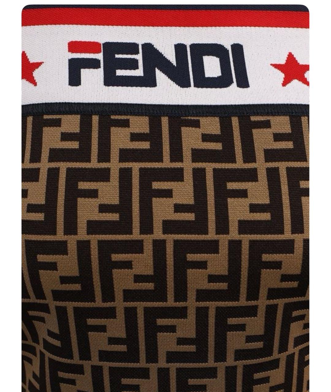 FENDI Коричневое хлопковое повседневное платье, фото 6