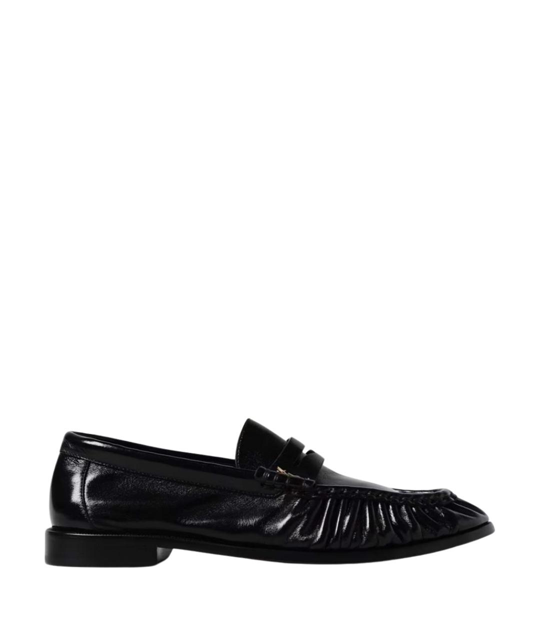 SAINT LAURENT Черные кожаные лоферы, фото 1
