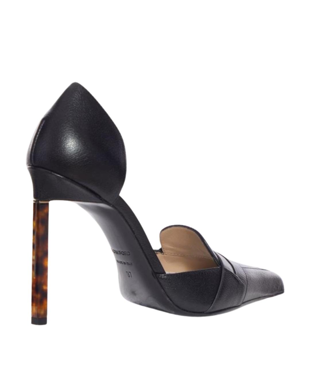 TOM FORD Черные кожаные туфли, фото 3