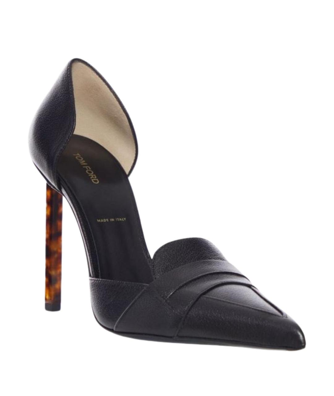 TOM FORD Черные кожаные туфли, фото 2