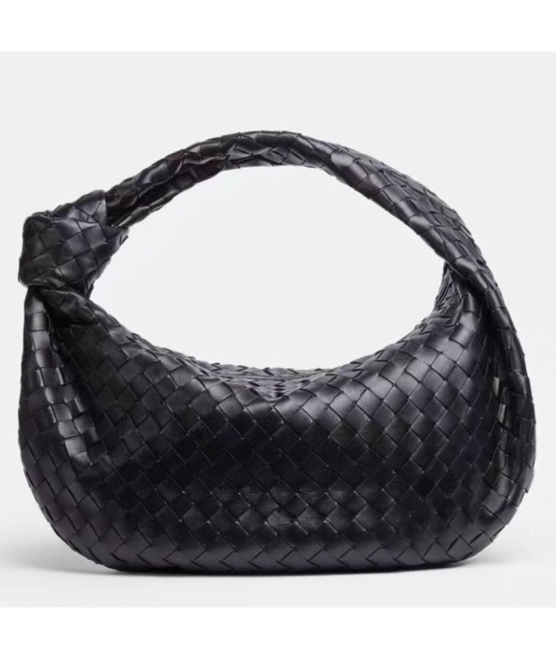 BOTTEGA VENETA Черная кожаная сумка с короткими ручками, фото 6