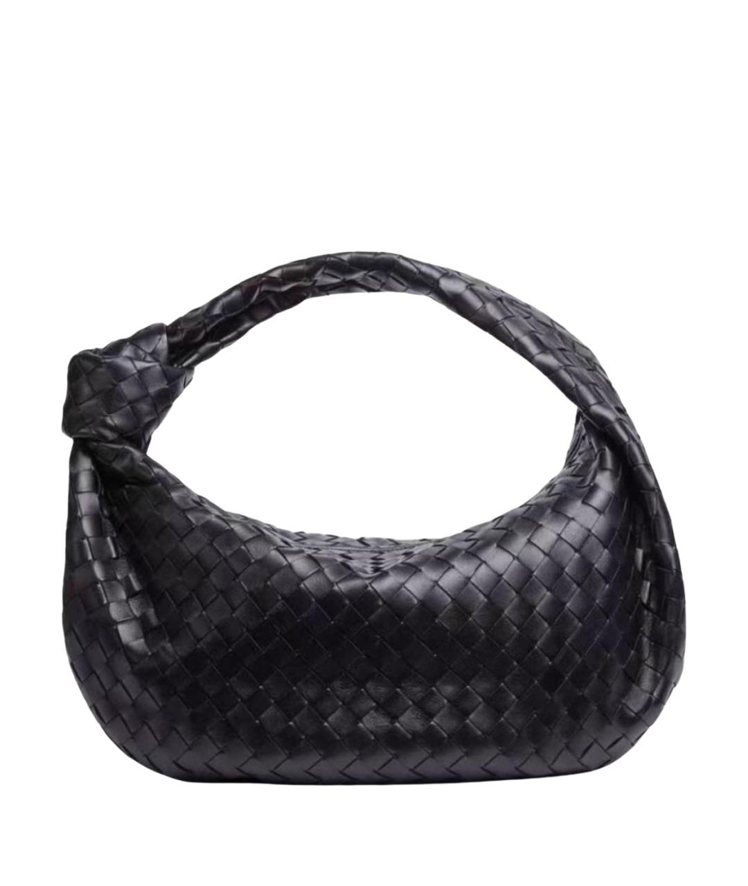 BOTTEGA VENETA Черная кожаная сумка с короткими ручками, фото 1