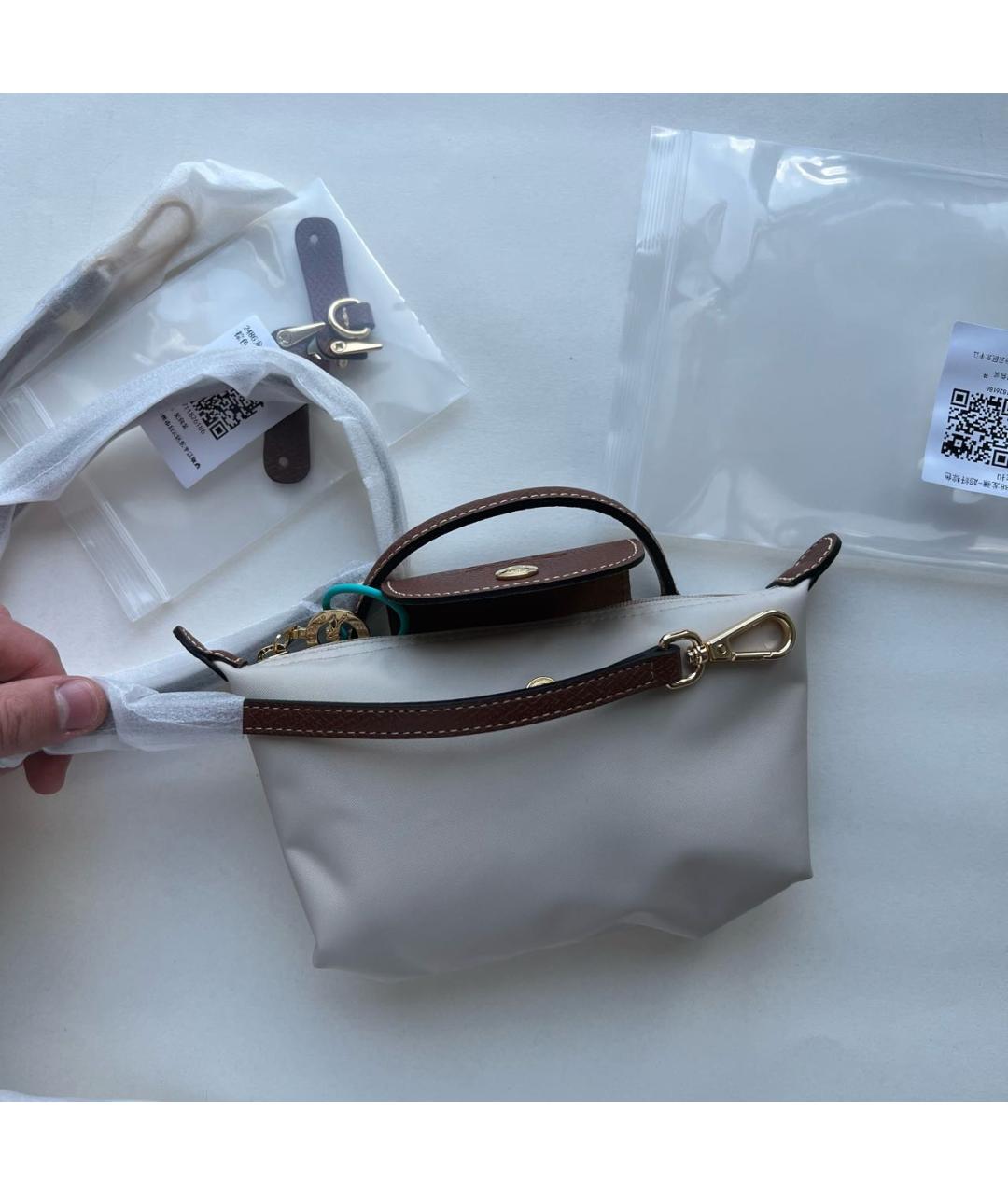 LONGCHAMP Бежевая сумка с короткими ручками, фото 5