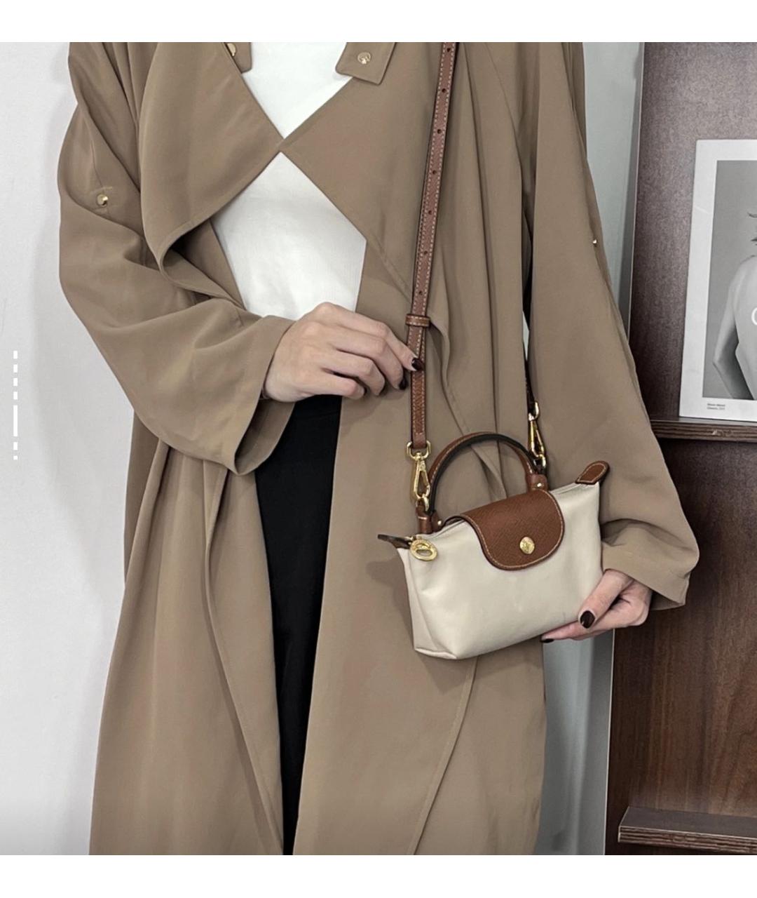 LONGCHAMP Бежевая сумка с короткими ручками, фото 2